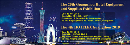Latest company news about De 25ste Guangzhou-Hotelmateriaal en Voorraden Tentoonstelling & 4de HOTELEX Guangzhou 2018